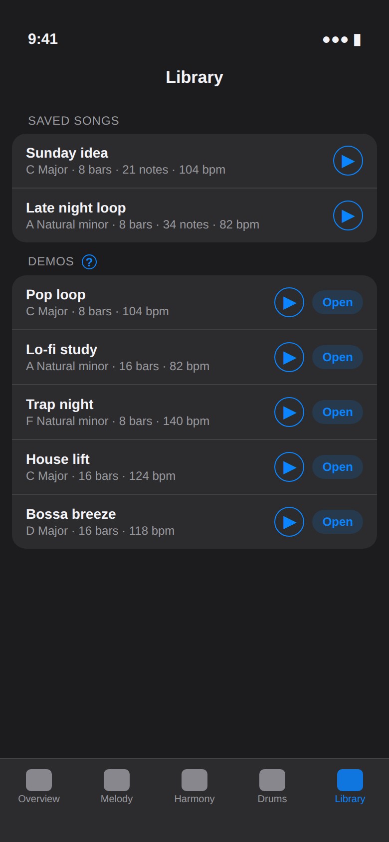 Library and demos