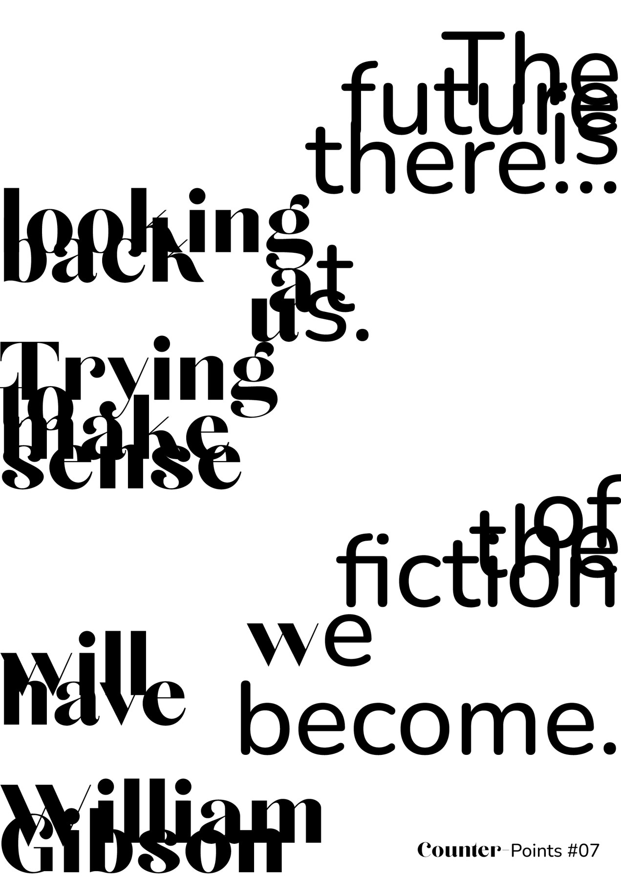 Artwork — every line of the quotation collides, nothing deleted