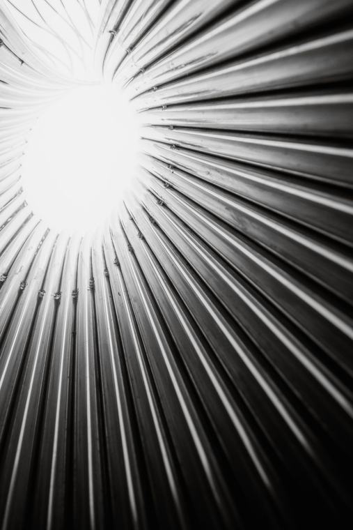 Pleats collapsing to a point