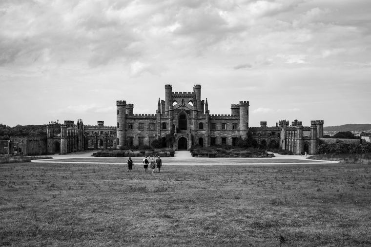 The whole house, in black and white
