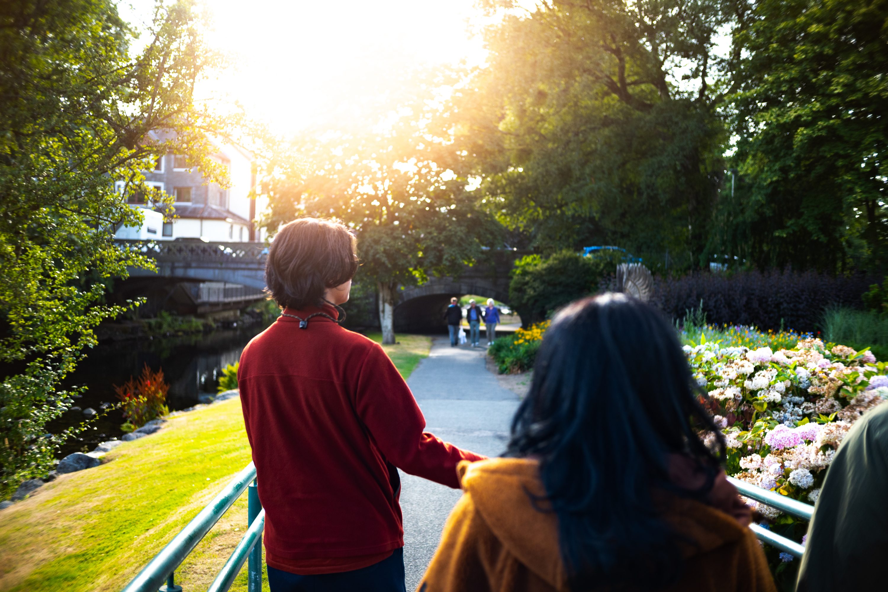 Sun coming over the boats