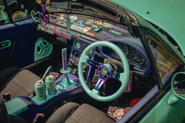 Mint green, all the way through