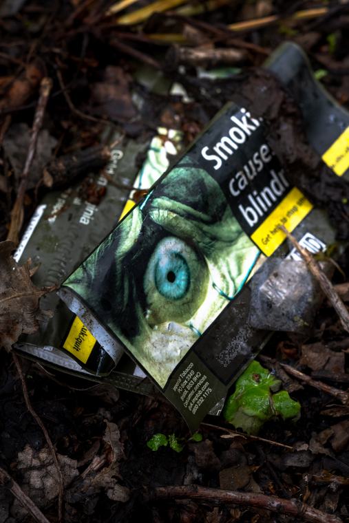 A packet in the leaves, eye and all