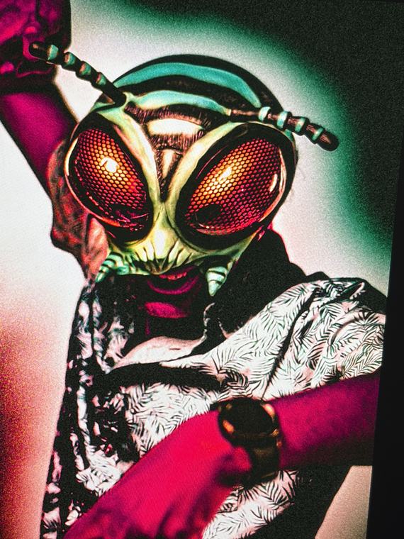 As close as the mask goes