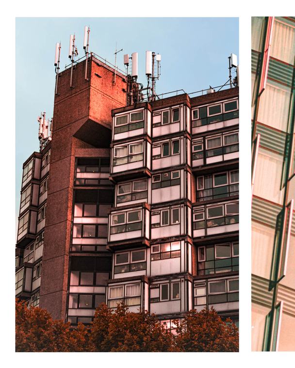 A tower block, aerials and all