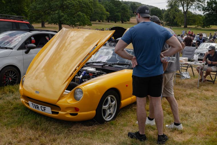 Yellow, and two people deciding something