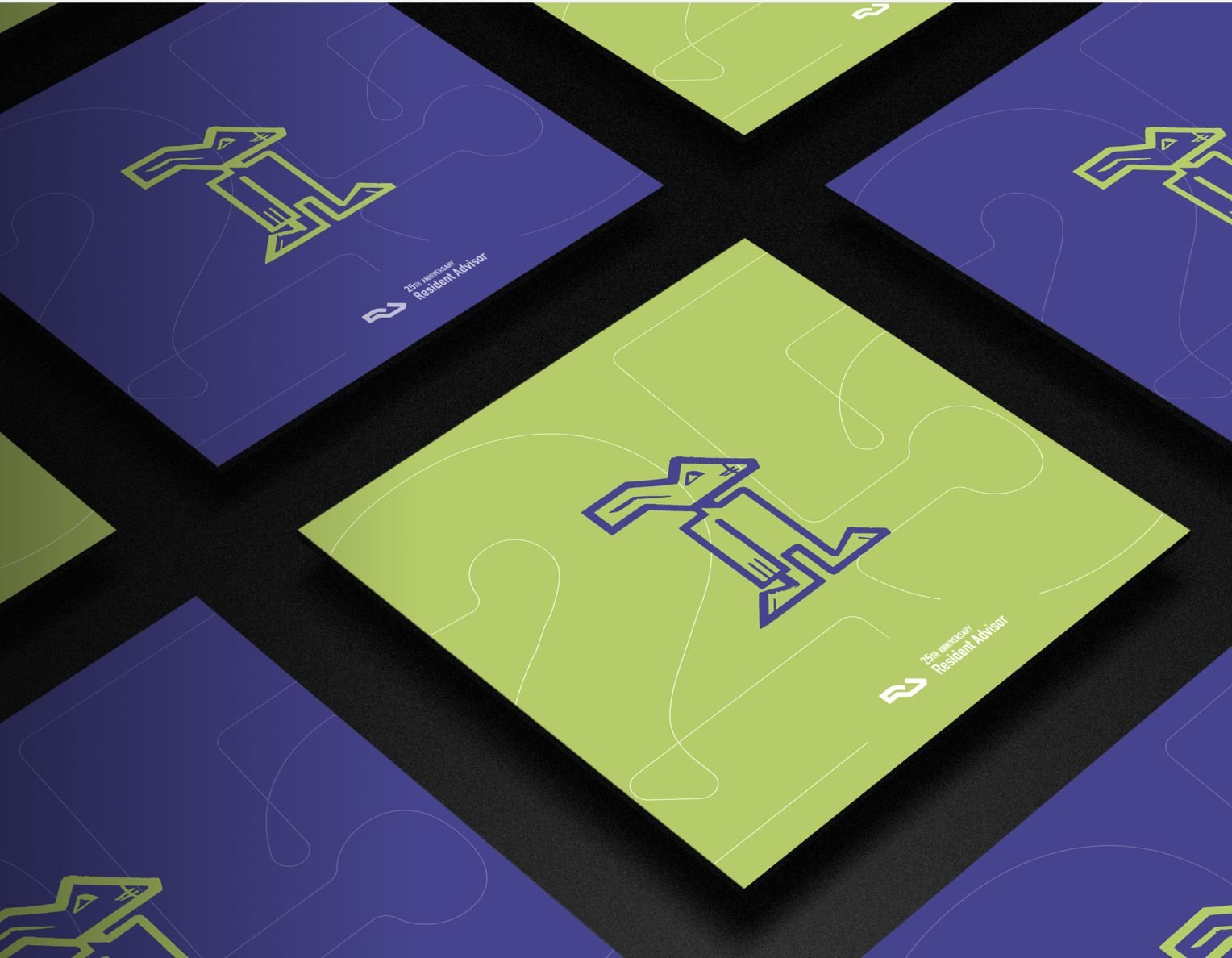 Sleeve system — the 25 in acid green and violet