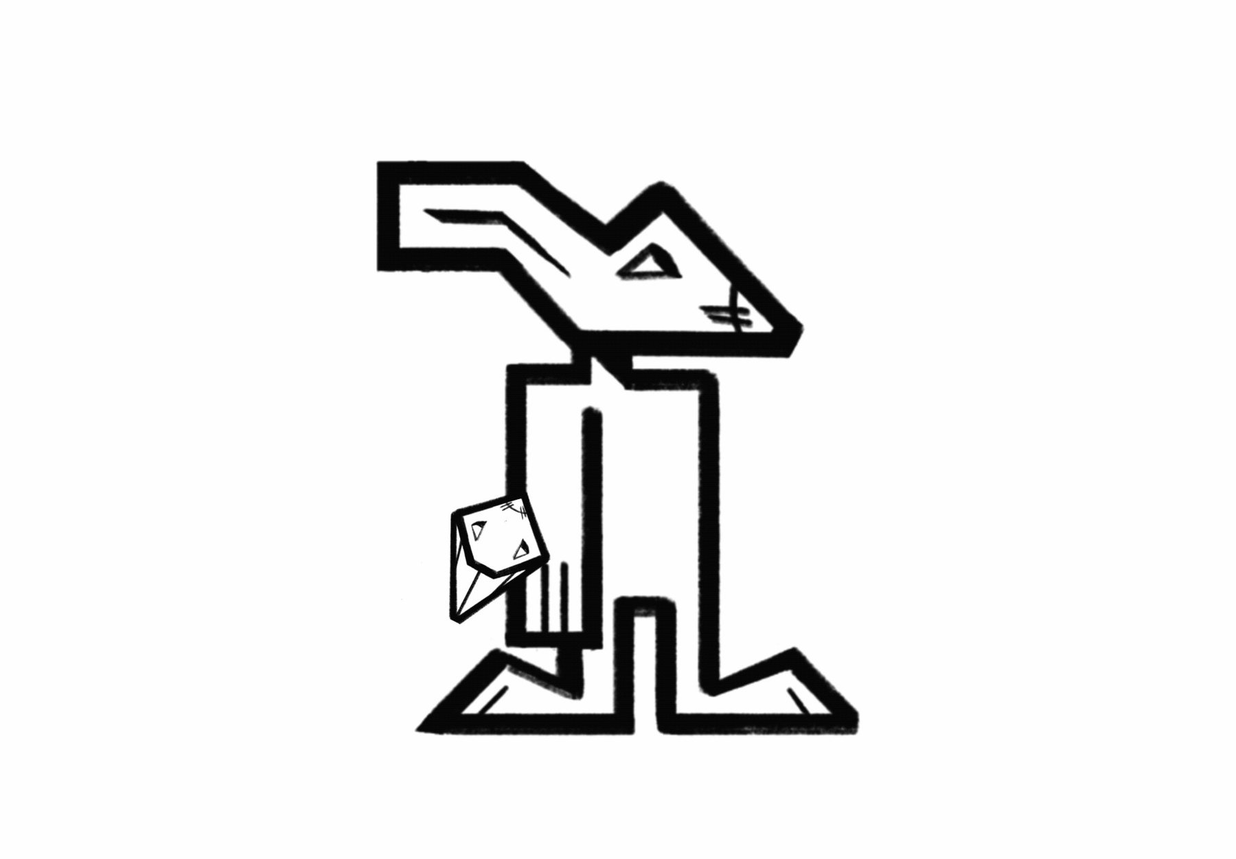 The mascot, final line art