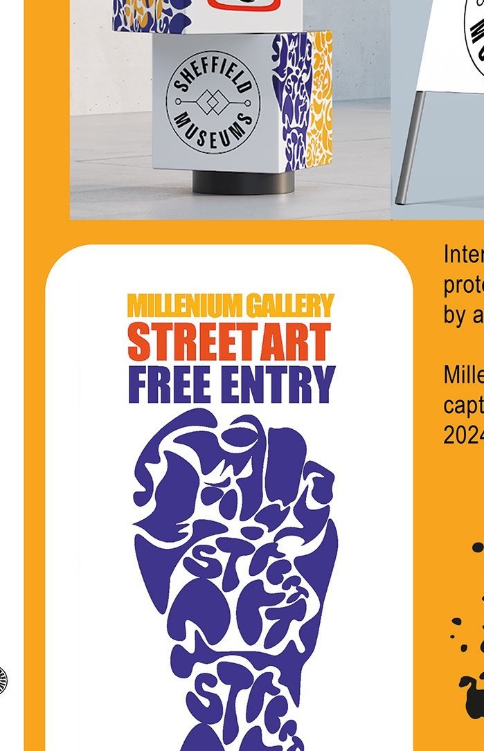 A-board and gallery frontage