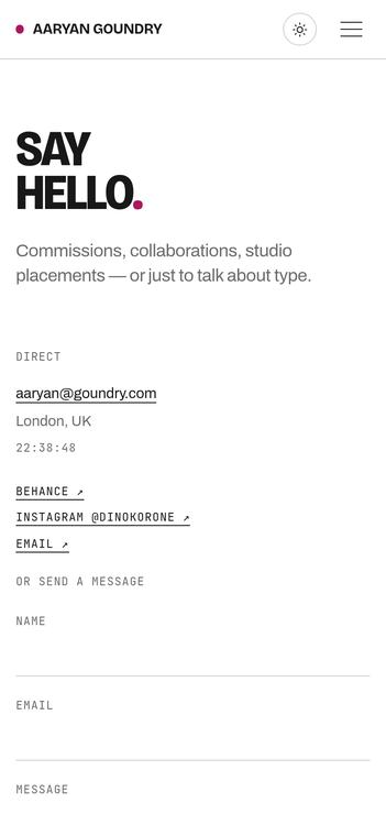 The same page, on a phone