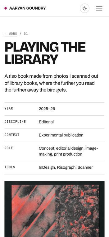 The same page, on a phone