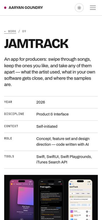 The same page, on a phone