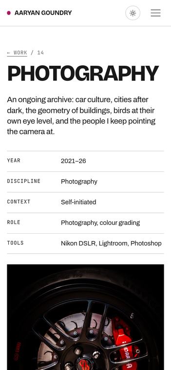 The same page, on a phone