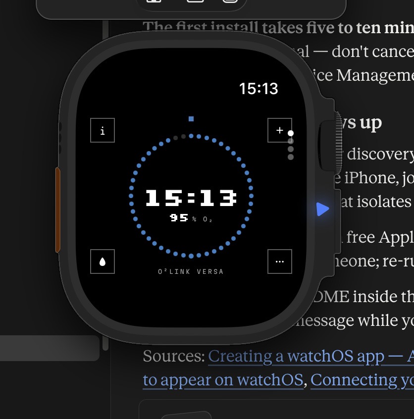 Working a watch face out with Claude