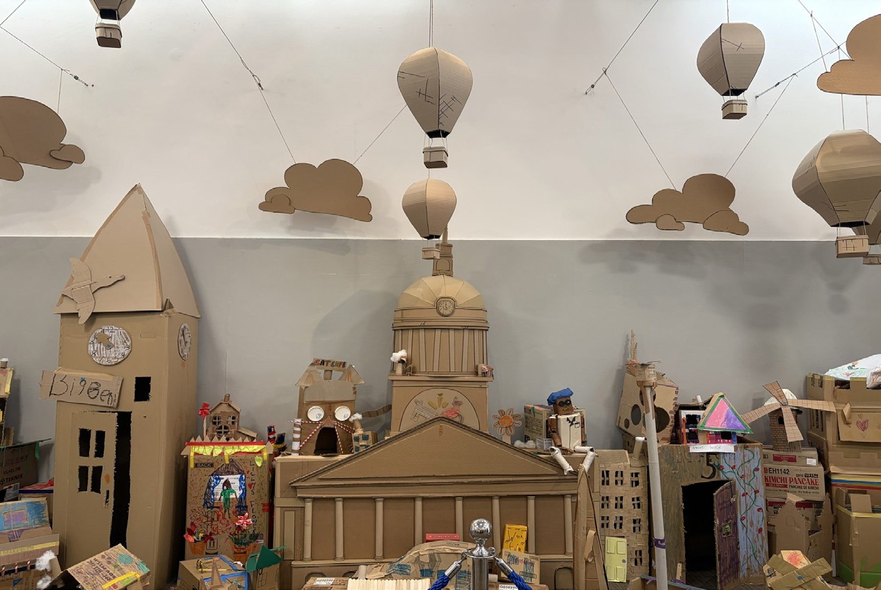 A cardboard city